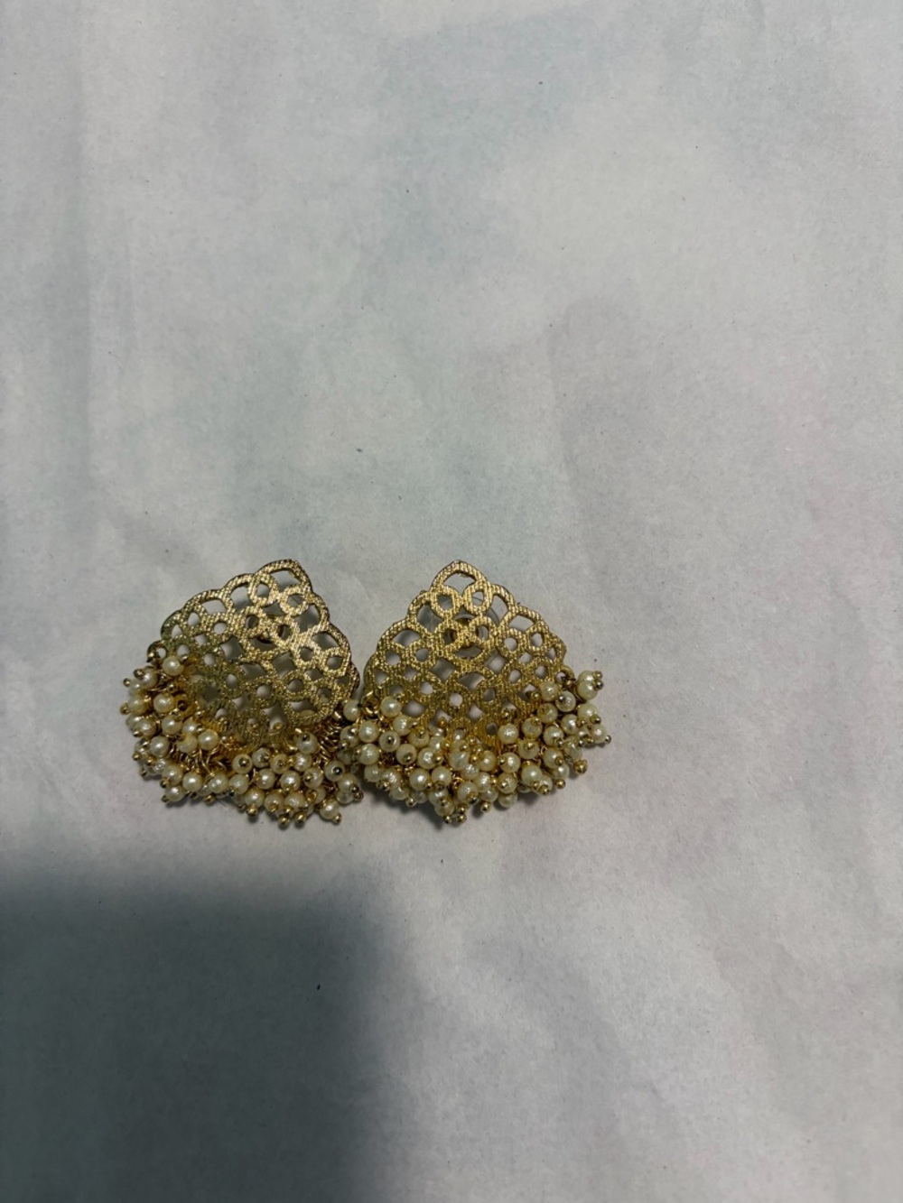 Gold Pearl Cluster Hair Clips for Women